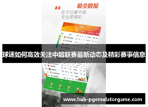 球迷如何高效关注中超联赛最新动态及精彩赛事信息